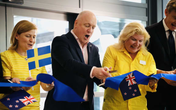 Prime Minister Christopher Luxon at IKEA's grand opening