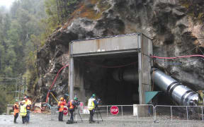 The entry to the Pike River mine after the explosion.