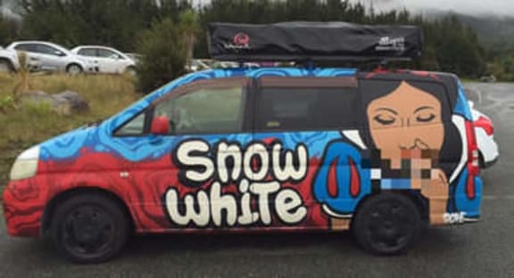 One of the vans banned by New Zealand's Office of Film and Literature Classification.
