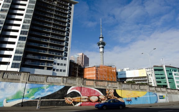New apartment buildings in downtown Auckland, on 2 June 2013 (file)