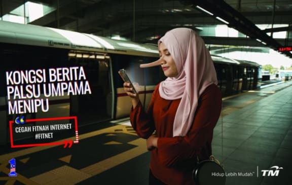 "Sharing a lie makes you a liar" says this telco ad in Malaysia, which now has the Anti Fake News Act on the statute books.