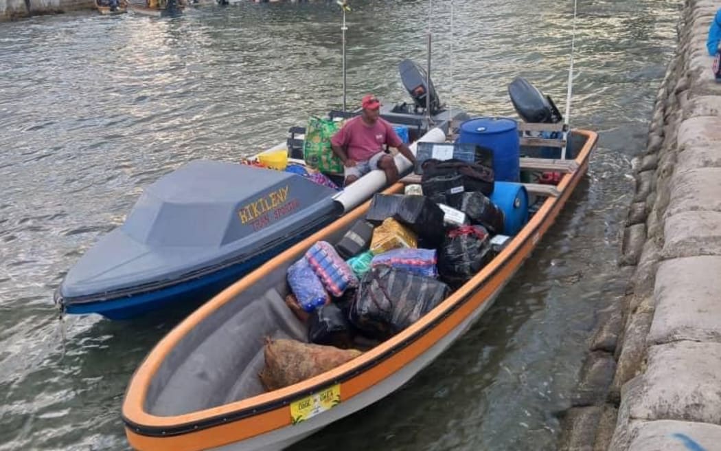 Census officials prepare to depart by boat from Buka, Bougainville, to count the populations of the surrounding atolls, the Catarets, Nuguria and Fead Islands on July 25, 2024 [Aloysisus Lukai/New Dawn FM News]