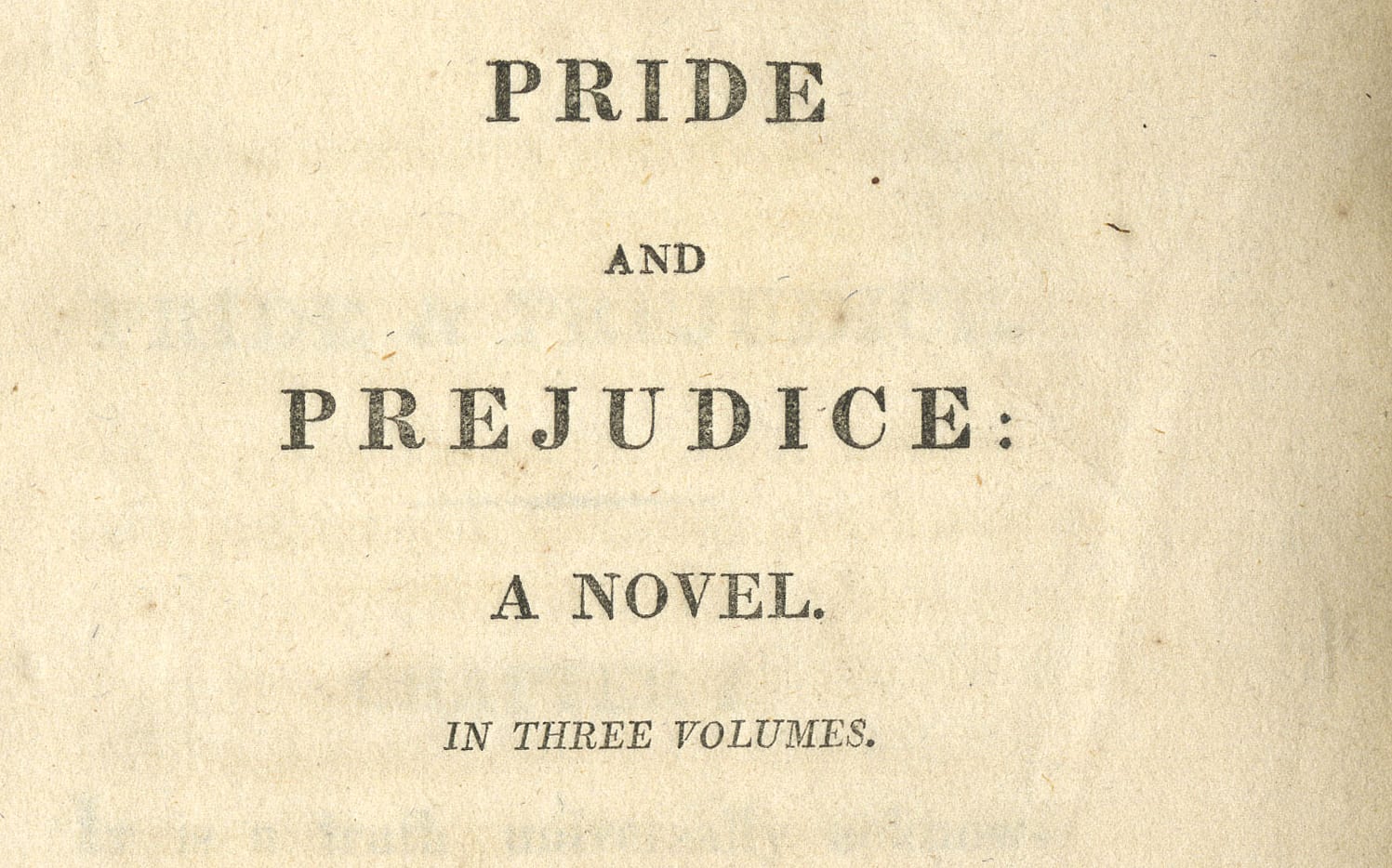 Title page from the first edition of the first volume of Pride and Prejudice