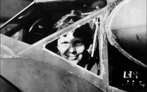 An undated photo from the 1930s shows Amelia Earhart in Essonne, France.