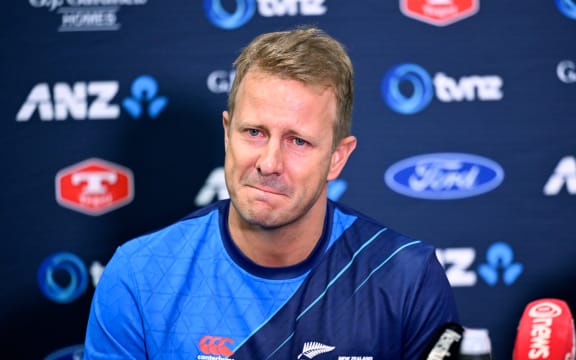 An emotional Neil Wagner announces his retirement from international cricket at a press conference on Tuesday 27 February 2024 in Wellington, New Zealand.