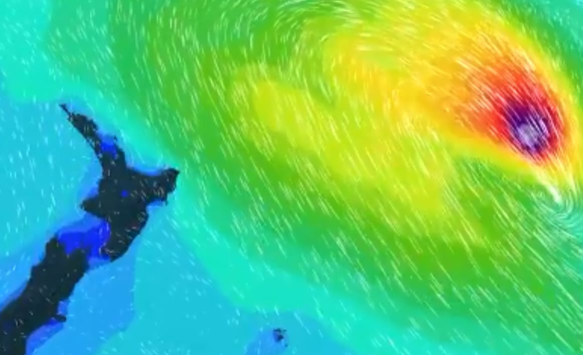 Cyclone Tino has been downgraded and much of the front will miss New Zealand.