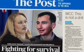 The front page of Wellington's daily The Post on Wednesday after senior government ministers put pressure on the city's troubled Council.