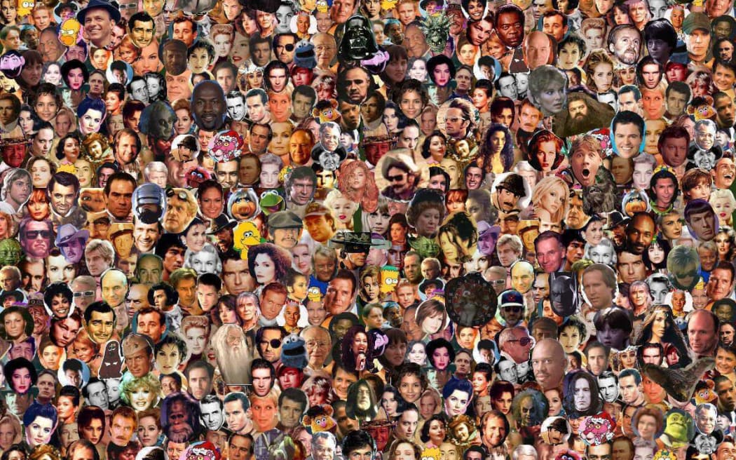A collage of celebrity faces