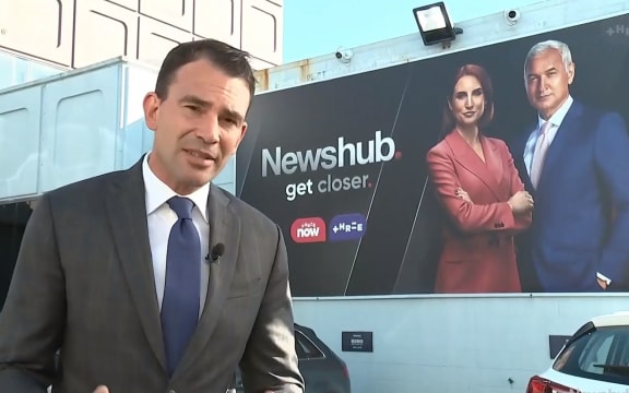 Newshub's investigations reporter Michael Morrah reporting on the impending demise of his own news organisation on Newshub at 6.