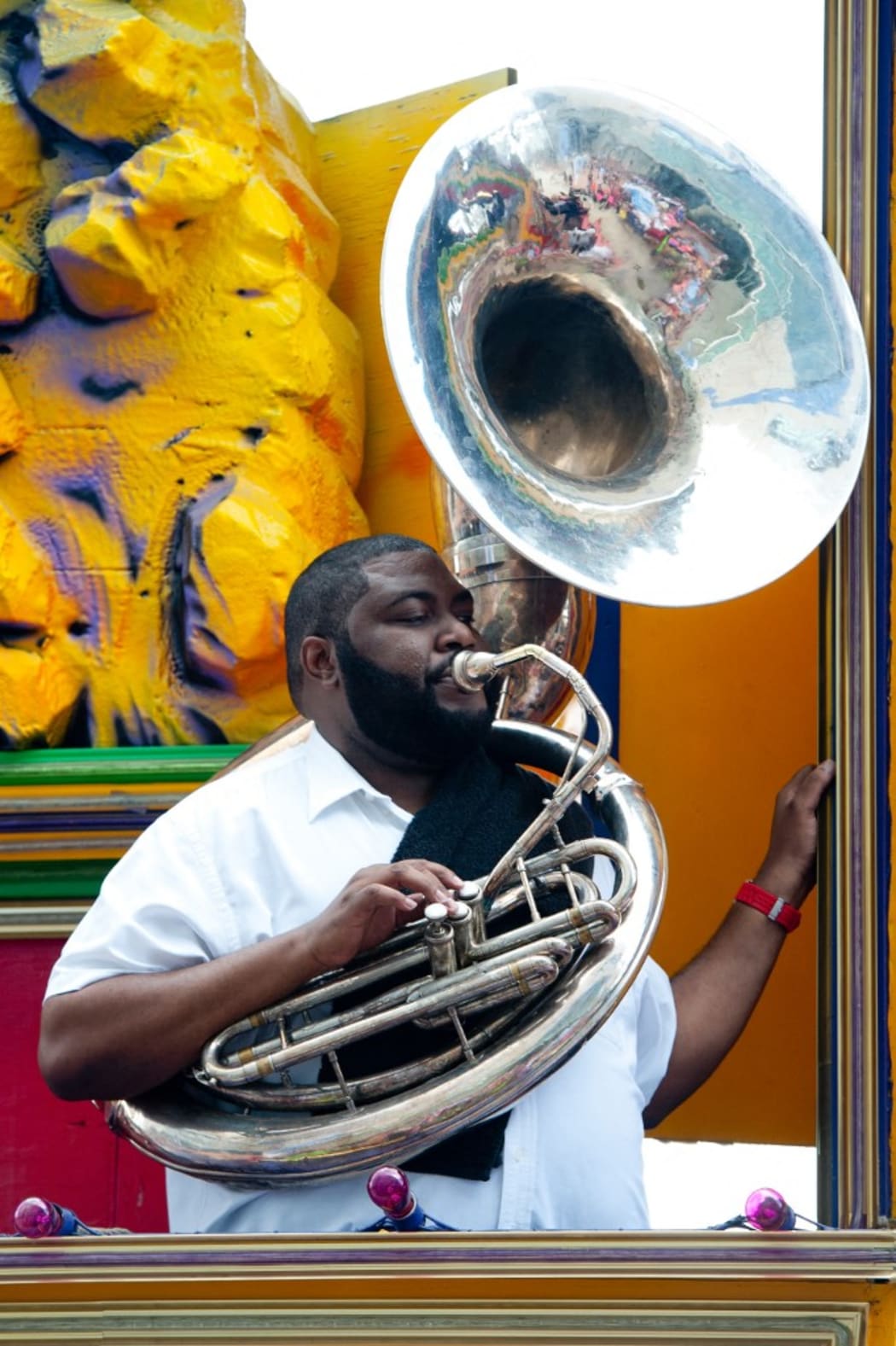 NEW ORLEANS, LA - AUGUST 27: Benny Pete of True Orleans Brass Band arrives at the Ernest N. Morial Convention Center on August 27, 2014 in New Orleans, Louisiana.