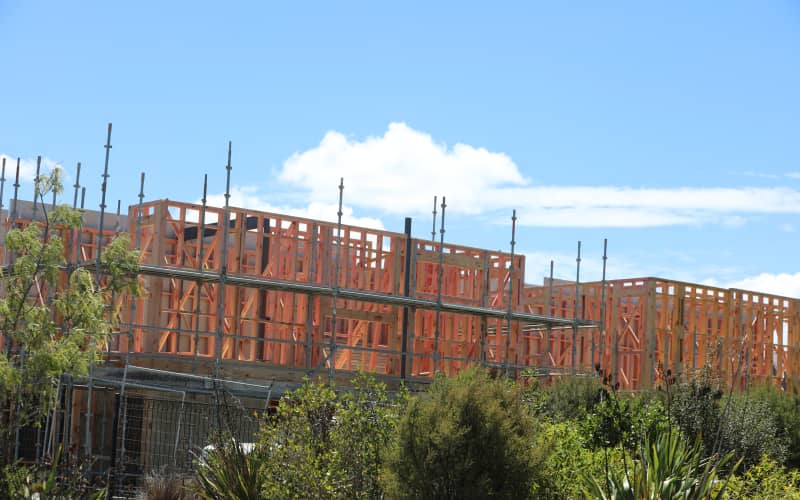 New houses being constructed in Hobsonville Point