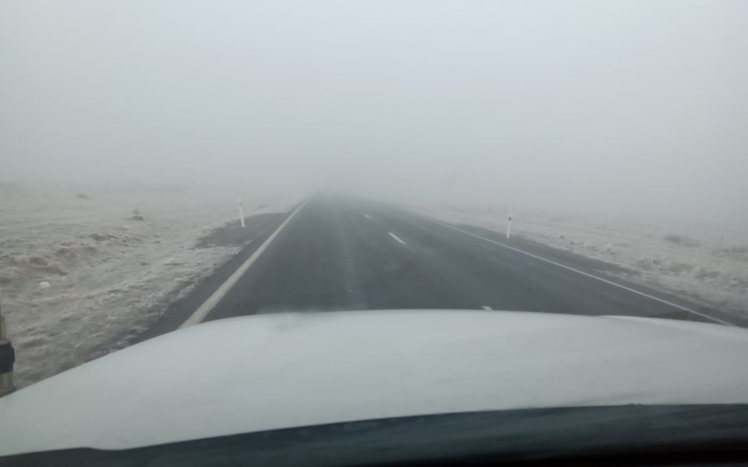 Fog on State Highway 8.