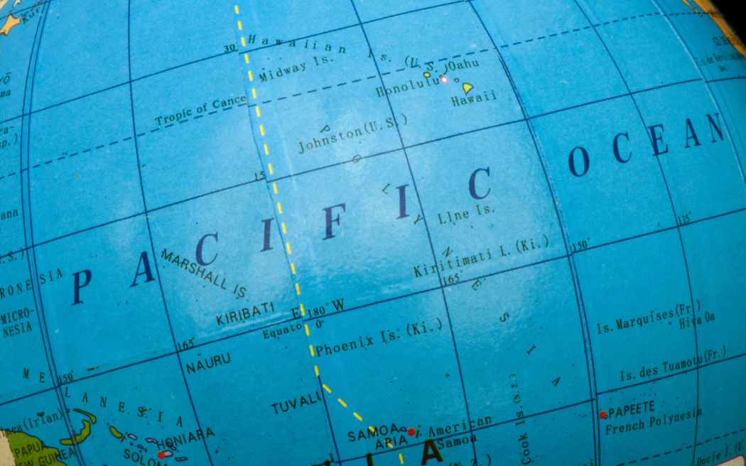 Pacific islands, ocean, map