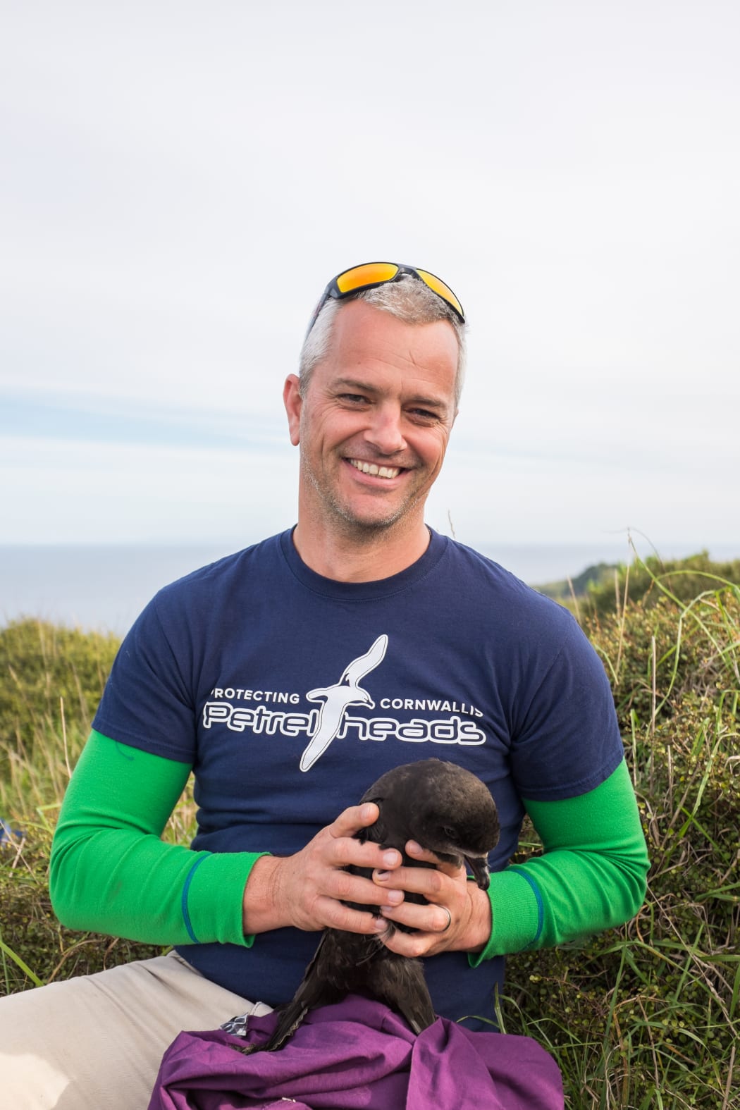 Brendon Dunphy with a shearwater