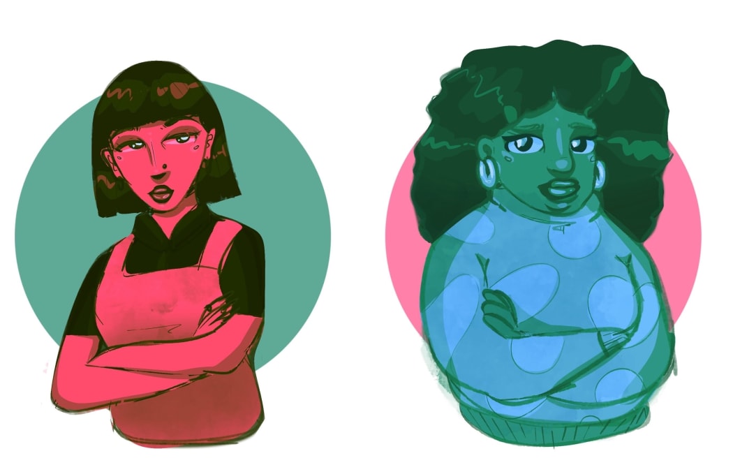 Friends and politics illustration