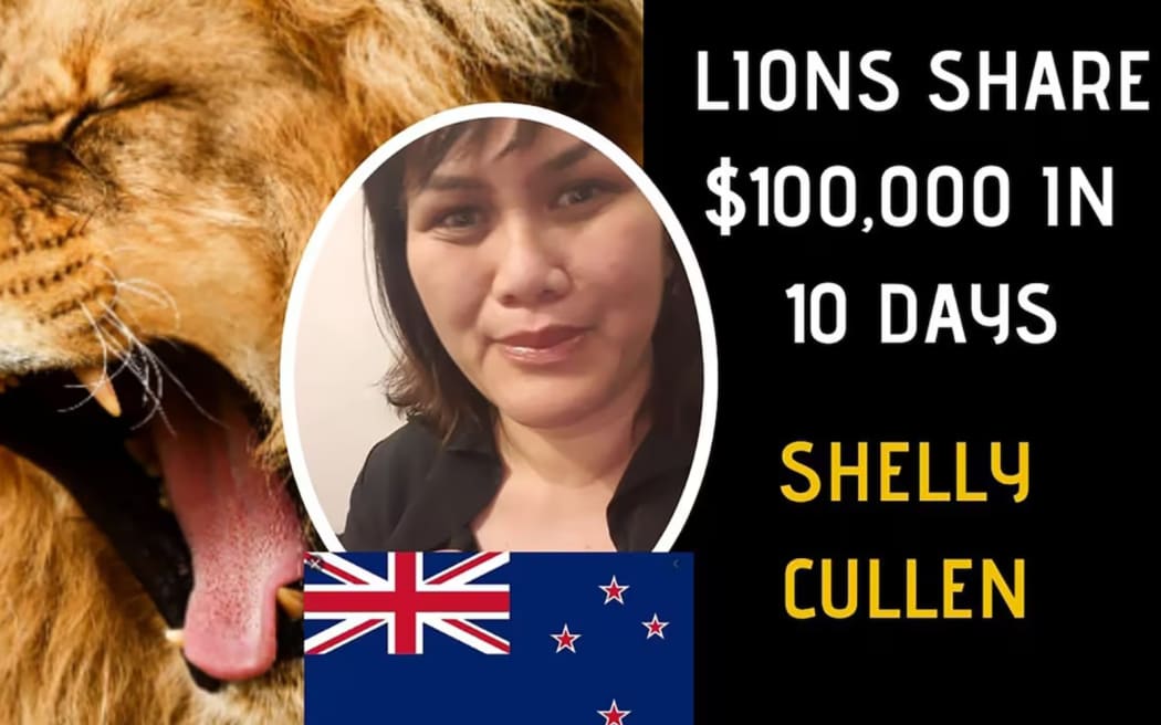 Shelly Cullen promoted the Lion's Share cryptocurrency.