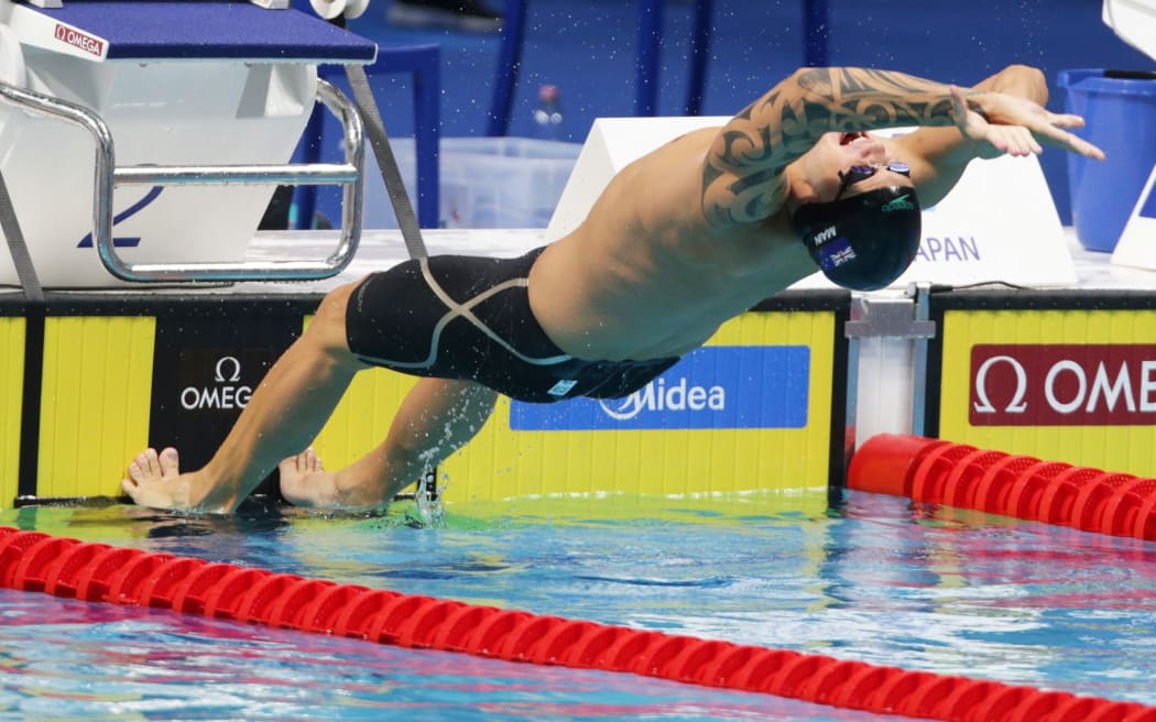 Corey Main is the only New Zealand swimmer to have reached a final at the world swimming champs in Budapest.