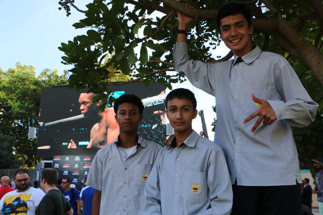 Mount Roskill Grammar students Mouhaab, Khalil and Andre