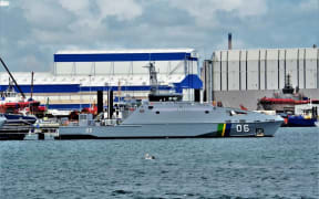 A Guardian class patrol boat donated by Australia