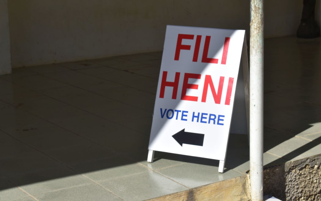 Polling station in Tonga for the 2021 general election