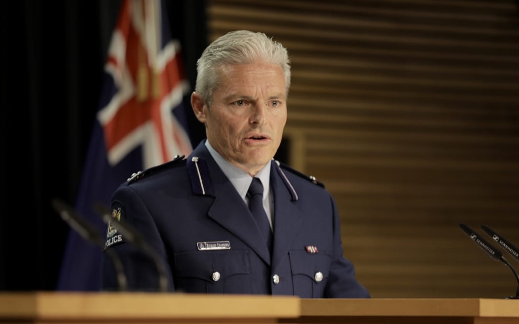 New Police Commissioner Richard Chambers at the announcement.