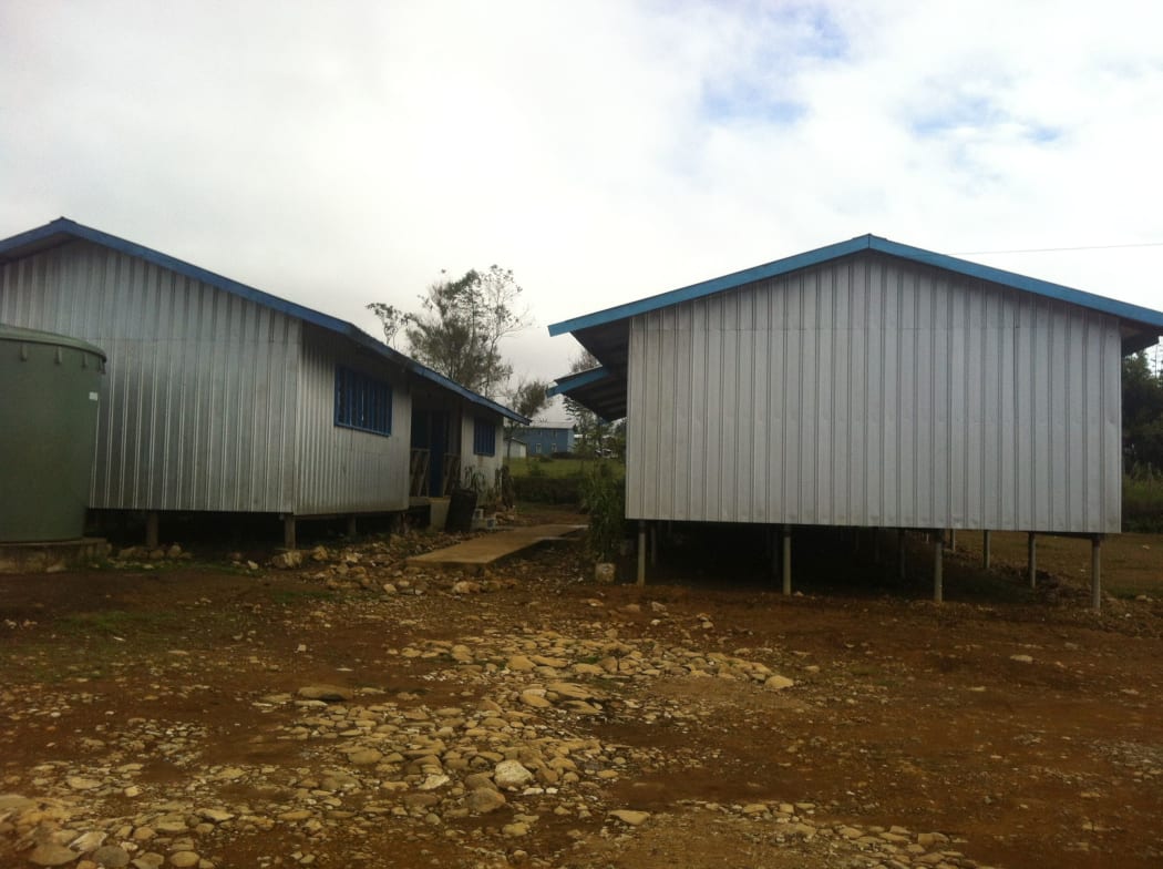 Empty school premises in Pangia.