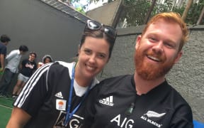 Victoria and Ben introducing their school to marmite and the All Blacks Porto Alegre, Brazil