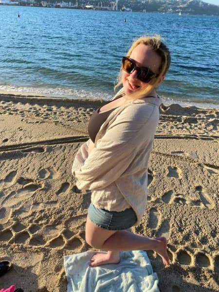 Kahlia at the beach. "One of her favourite places to be. She felt connected to nature, music, and people; she experienced the world intensely, including joy," Kirsten O'Connor says.