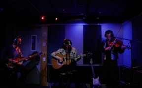 Ngāpuhi alt-folk musician Erny Belle (aka Aimee Renata) in the RNZ Auckland studio for NZ Live ahead of the release of her second album 'Not Your Cupid'.