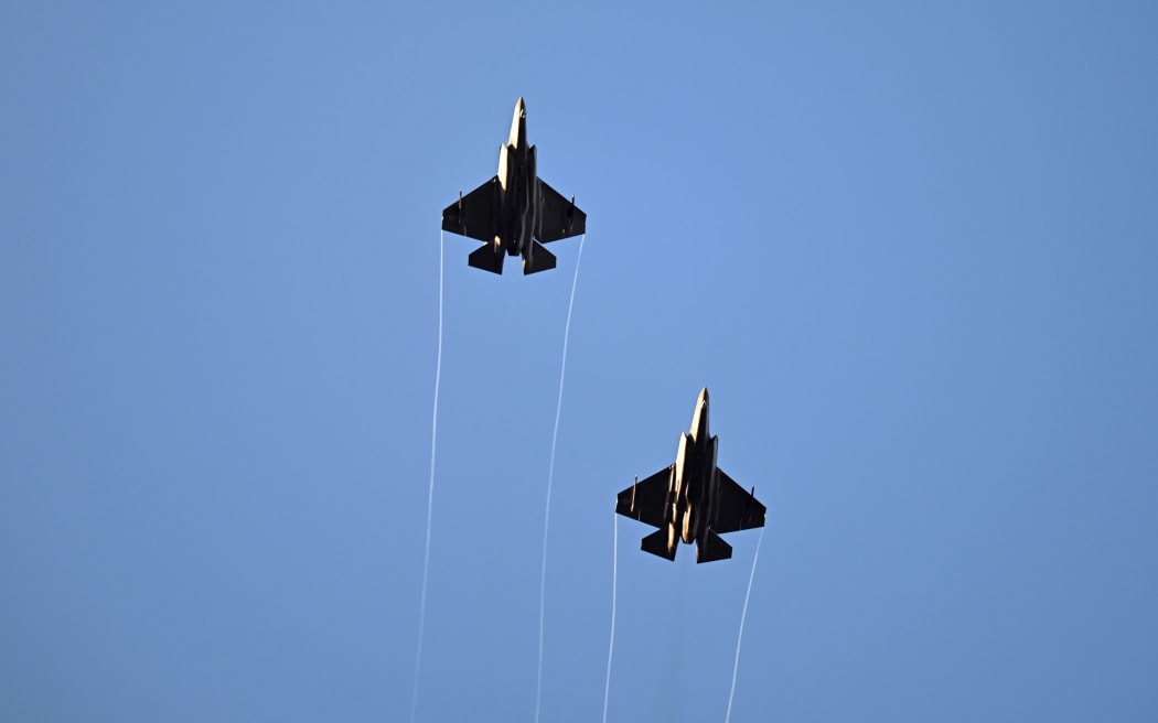 Air Force fly over. New Zealand All Blacks v Fiji, International Rugby Union Test match at Snapdragon Stadium, San Diego.