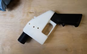 A 3D printed gun, called the "Liberator", is seen in a factory in Austin, Texas on August 1, 2018.