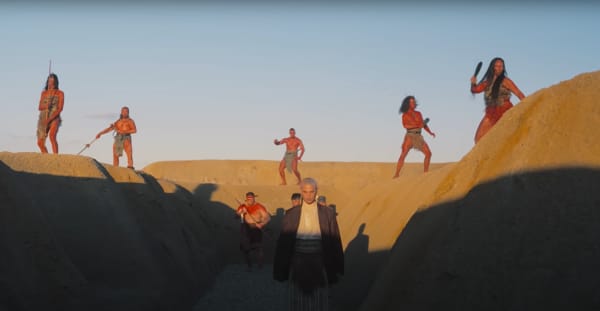 A scene from the 'Mō Āke Tonu' filmed at Rangiriri Pā.