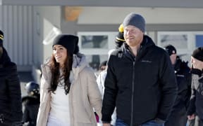 WHISTLER, BRITISH COLUMBIA - FEBRUARY 14: (L-R) Meghan, Duchess of Sussex and Prince Harry, Duke of Sussex attend Invictus Games Vancouver Whistlers 2025's One Year To Go Winter Training Camp on February 14, 2024 in Whistler, British Columbia.   Andrew Chin/Getty Images/AFP (Photo by Andrew Chin / GETTY IMAGES NORTH AMERICA / Getty Images via AFP)