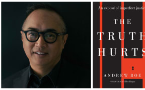 Andrew Roe and the cover of his book "The Truth Hurts"