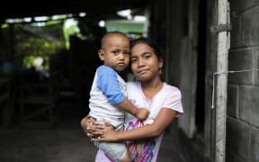 Children in Betio, South Tarawa, Kiribati.