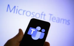 The Microsoft Teams logo is seen in this photo illustration in Warsaw, Poland on 25 January, 2023.