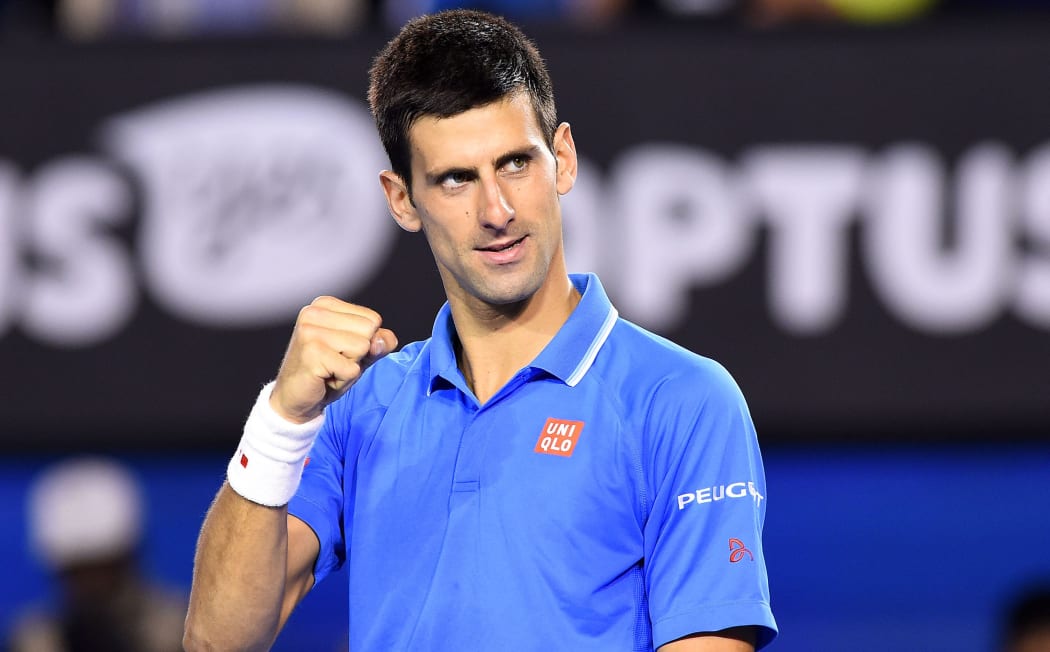 Novak Djokovic in action at the Australian Open.