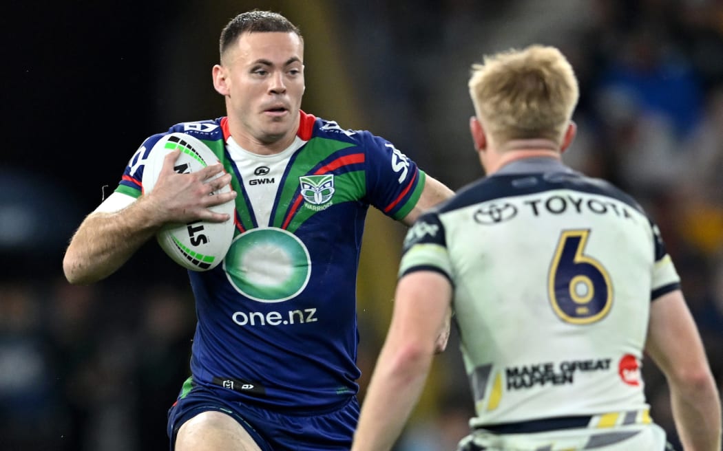 Rocco Berry for the Warriors v Cowboys, Magic Round.