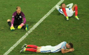 England players Joe Hart, Dele Alli and Gary Cahill after their Euro 2016 loss to Iceland.
