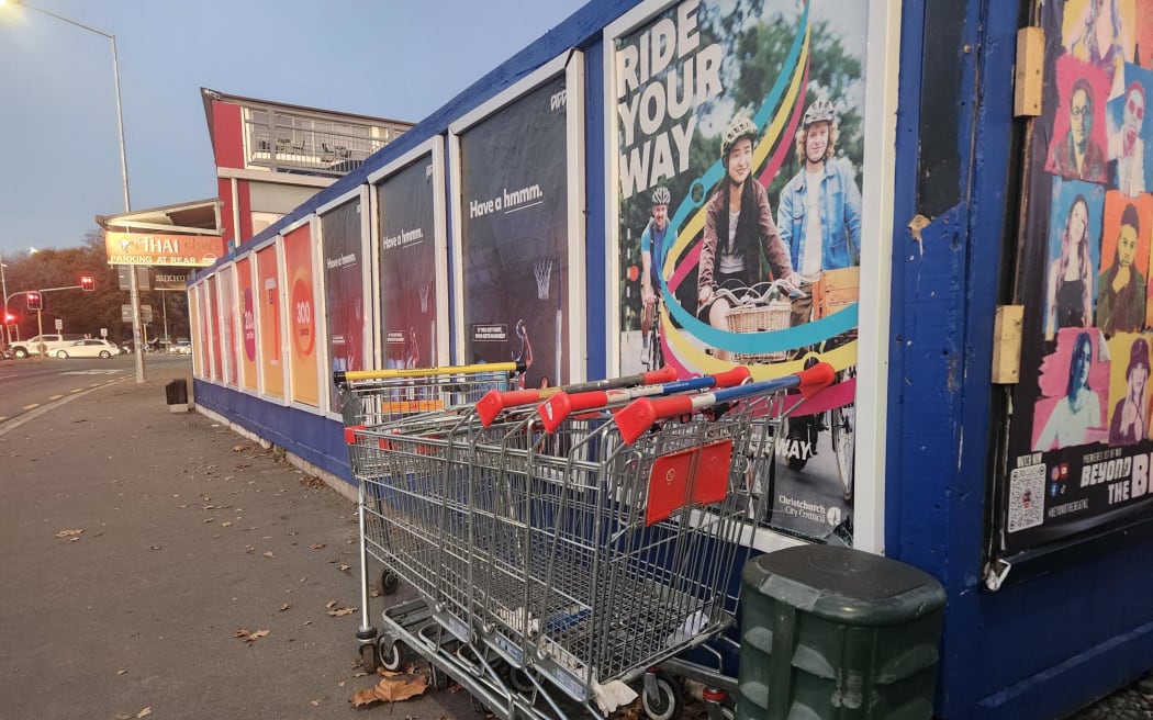 Trolleys abandoned in Christchurch suburb of Riccarton.
