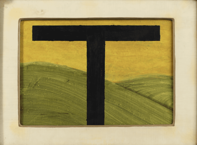 A painting titled 'Truth from the King Country: Load bearing structures' sold for more than $31,000 at a British auction house after it was identified as a possible Colin McCahon.