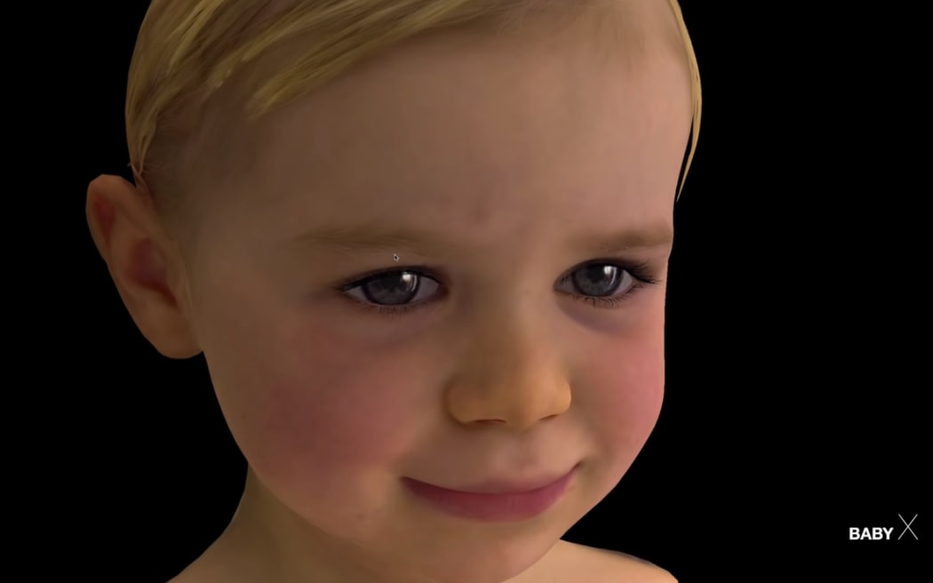 University of Auckland's AI baby project called Baby X.