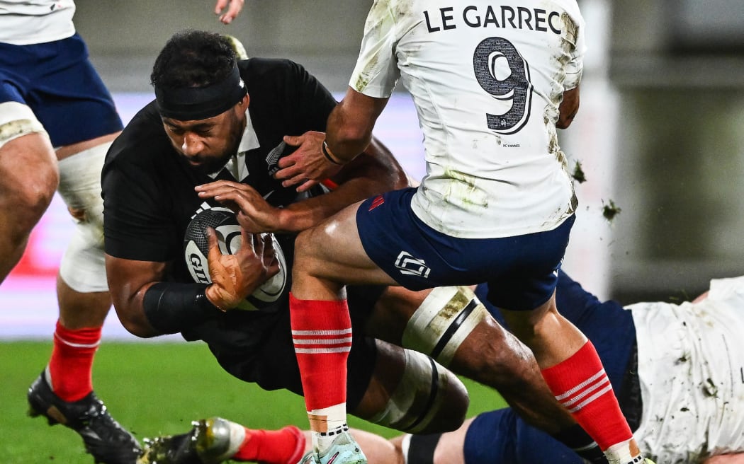 Patrick Tuipulotu of New Zealand, New Zealand All Blacks v France.