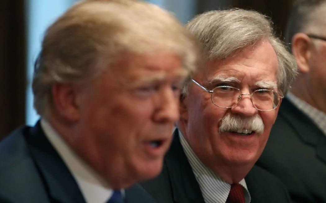 White House National Security adviser John Bolton with US President Donald Trump.