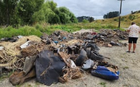 Rubbish, including tyres and corrugated iron, dumped in the Gisborne district.
