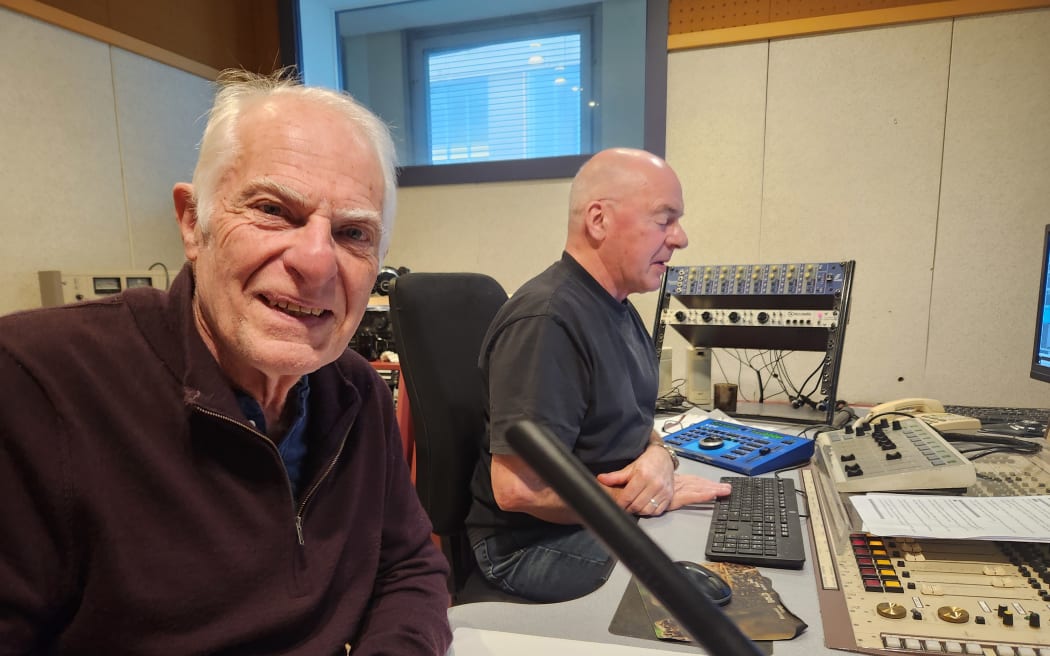 David Knowles, Country Life's studio producer, with Phil Benge, studio engineer, putting together Country Life