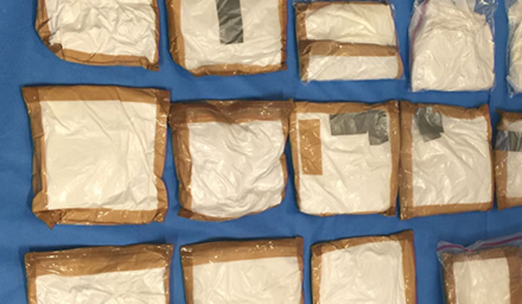 Some of the cocaine seized by Customs.
