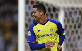 Al-Nassr's Portuguese forward Cristiano Ronaldo celebrates