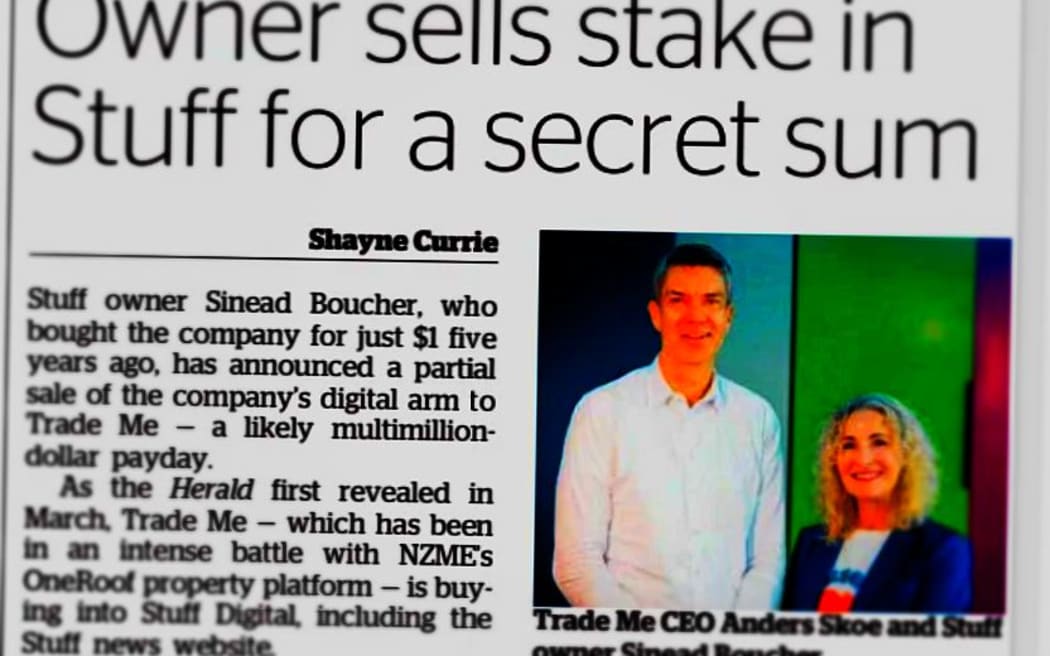 The New Zealand Herald reports the news that its rival has gone into business with Trade Me.