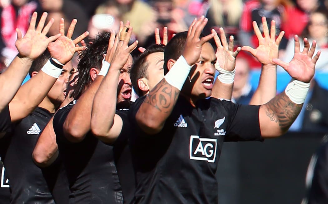New Zealand Maori perform haka ahead of match against Canada in 2013.